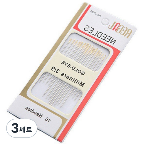 아이코어스 자수 뜨개바늘 16개입, 혼합색상, 3세트