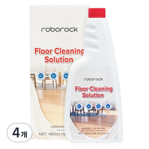 로보락 전용 클리너 R2602, 480ml, 4개