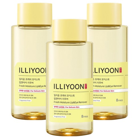일리윤 프레쉬 모이스춰 립 & 아이 리무버, 300ml, 3개