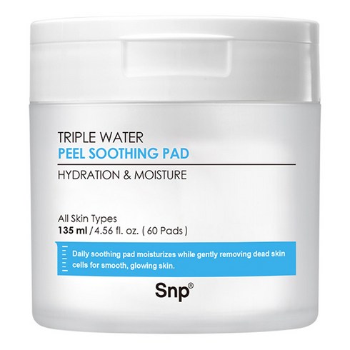 에스엔피 트리플 워터 필 수딩 패드 135ml, 60매입, 1개