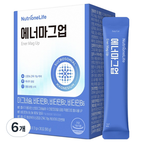 뉴트리원 에너마그업 30p, 30회분, 90g, 6개