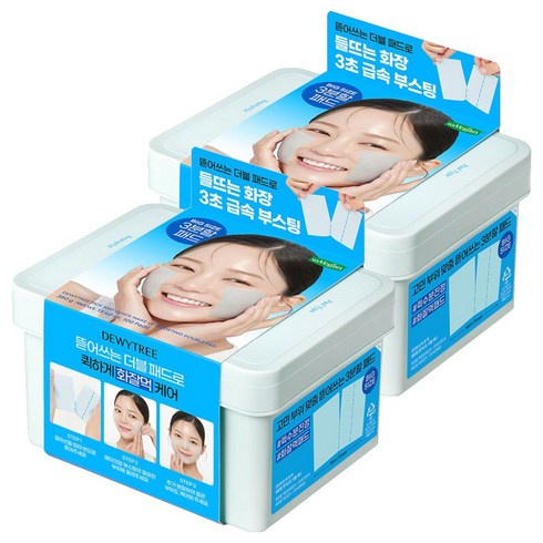 듀이트리 픽앤퀵 화장발 뜯어쓰는 더블 패드 380g, 100매입, 2개