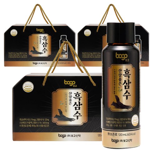 보고신약 산삼배양근 흑삼수 음료, 30개, 120ml