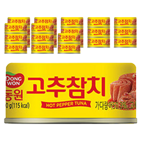 동원참치 고추 참치, 90g, 24개