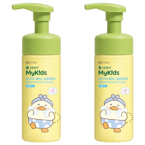 그린핑거 마이키즈 플러스 얼굴클렌저, 160ml, 2개