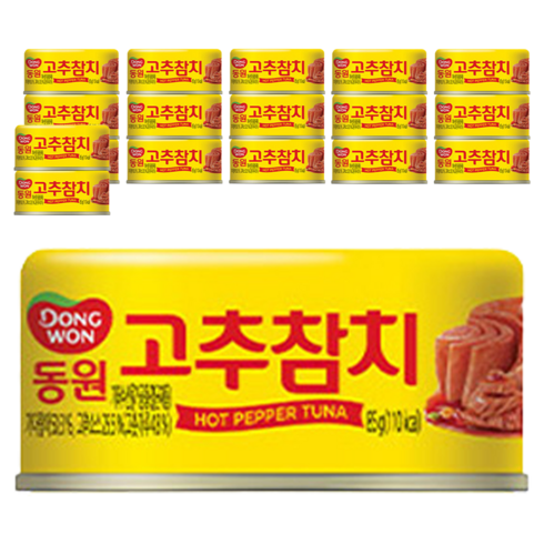 동원참치 고추 참치, 85g, 18개