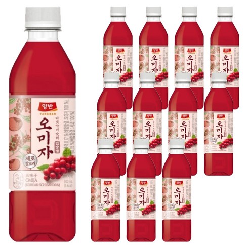 양반 오미자 음료, 500ml, 12개