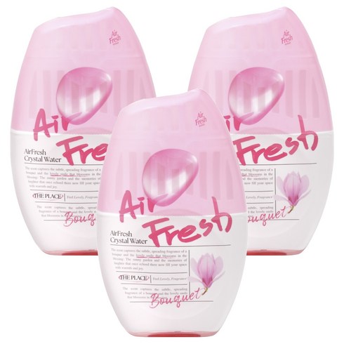 에어후레쉬 크리스탈워터 실내용 대용량 방향제, 400ml, 3개, 부케향