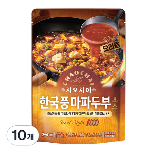 차오차이 한국풍 마파두부 소스, 150g, 10개