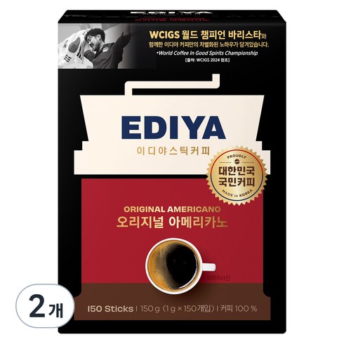 이디야 오리지널 아메리카노 원두커피믹스, 1g, 150개입, 2개