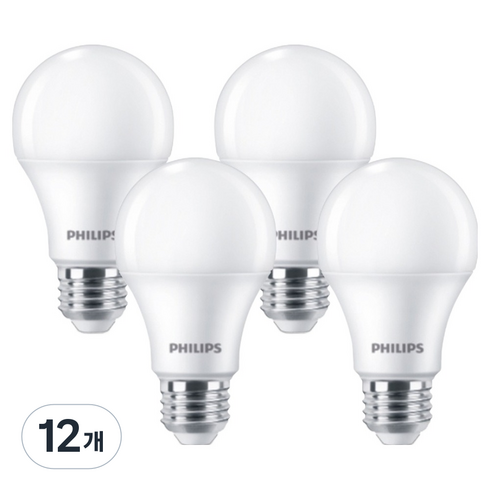 필립스 LED 벌브 10.5W 9290037762, 전구색, 12개