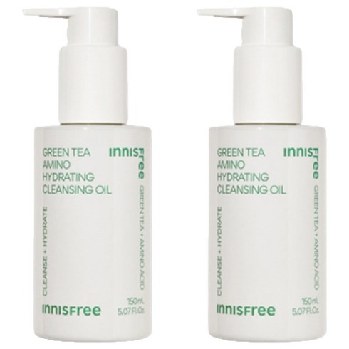 이니스프리 그린티 수분 아미노 클렌징 오일, 150ml, 2개