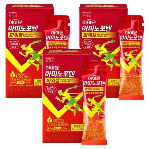 하이뮨 아미노포텐 파워젤 10p, 400g, 3개