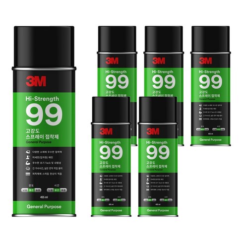 쓰리엠 고강도 99 스프레이 접착제 455ml, 6개