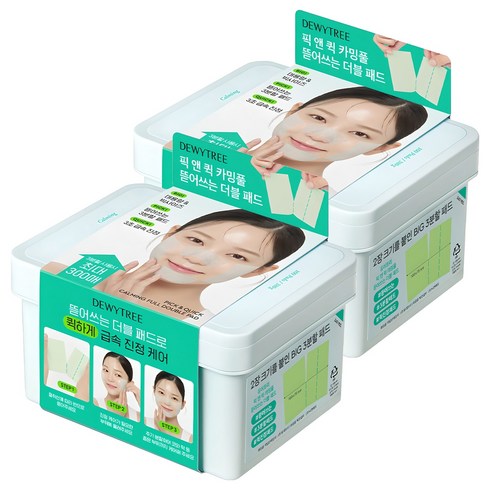 듀이트리 픽 앤 퀵 카밍풀 뜯어쓰는 더블 패드 380g, 100매입, 2개