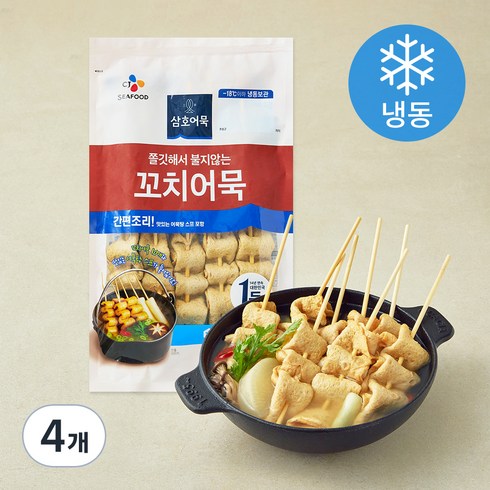 삼호 쫄깃해서 붙지않는 꼬치어묵 (냉동), 324g, 4개
