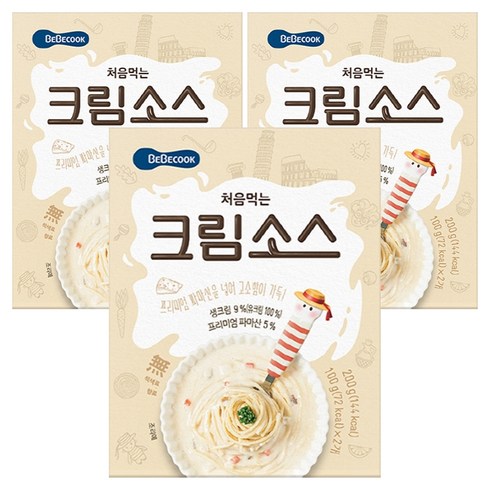 베베쿡 처음먹는 덮밥 소스, 크림, 200g, 3개