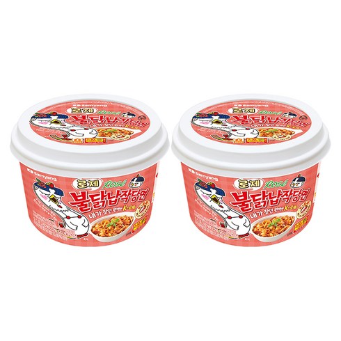불닭 로제 납작 당면 169.4g, 2개