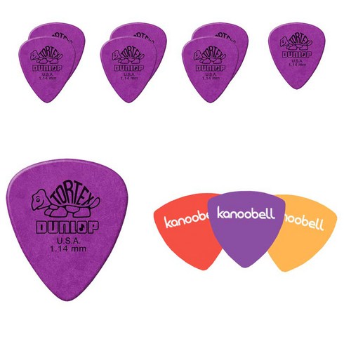 Dunlop Tortex Standard 기타피크 8p + 카누벨 피크 3p, 1세트