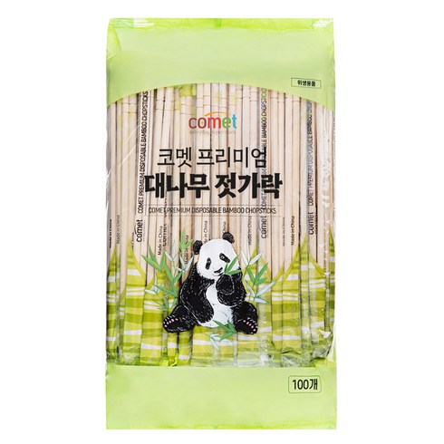 코멧 프리미엄 대나무 젓가락, 100개입, 1개