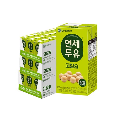연세두유 고칼슘, 200ml, 72개