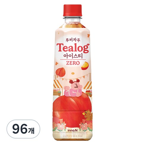 티로그 제로 루비자두 아이스티, 96개, 500ml
