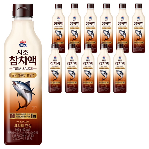 사조 참치액, 500g, 12개