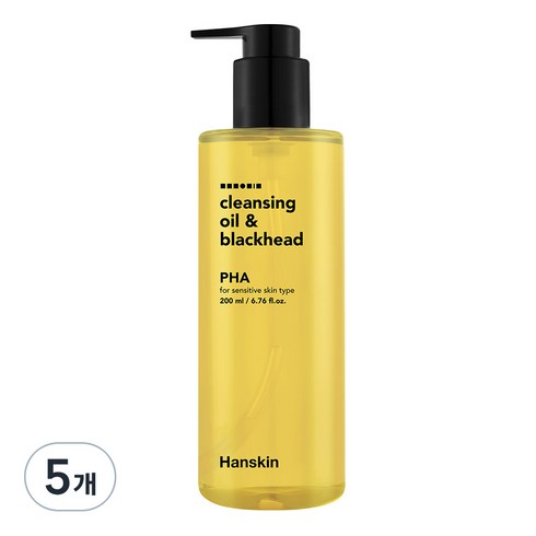 한스킨 블랙헤드 PHA 클렌징오일, 200ml, 5개