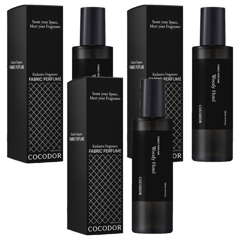 코코도르 퍼퓸 섬유탈취제 우디호텔, 3개, 250ml