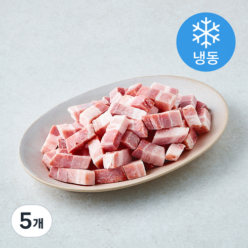 만능 큐브 삼겹살 (냉동), 5개, 1kg