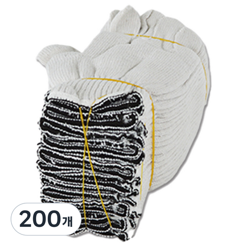 가드맨 면장갑 40g, 손목띠검정, 200개