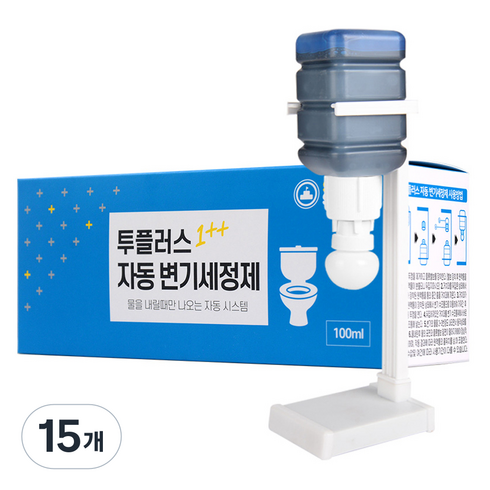 소다스쿨 투플러스 자동 변기세정제, 15개, 100ml