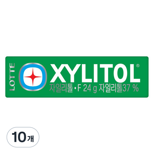롯데자일리톨 에프, 24g, 10개