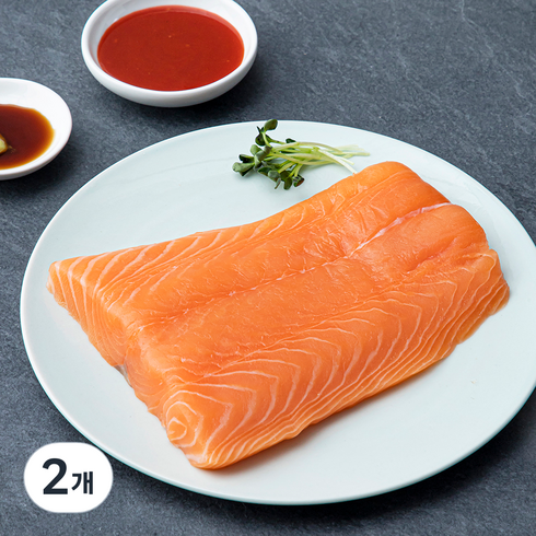 블루씨푸드 블루 노르웨이 생연어 (냉장), 300g, 2개
