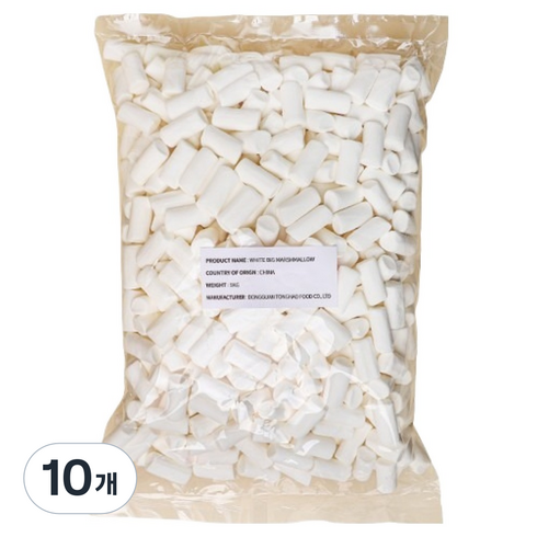 아트위드미 화이트 빅 마쉬멜로우 3 x 1.5 cm, 1kg, 10개