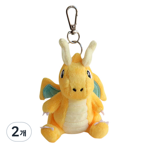 매니어리틀 포켓몬 망나뇽 봉제인형, 혼합색상, 2개, 8cm