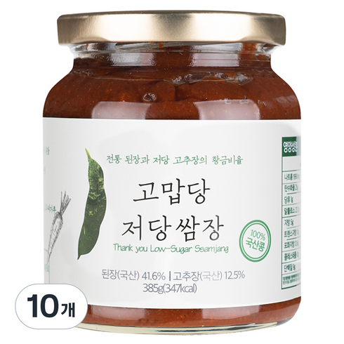 고맙당 저당 쌈장, 385g, 10개