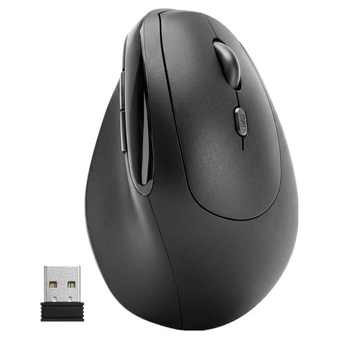 코시 무소음 버티컬 무선마우스, 블랙, M4003WL