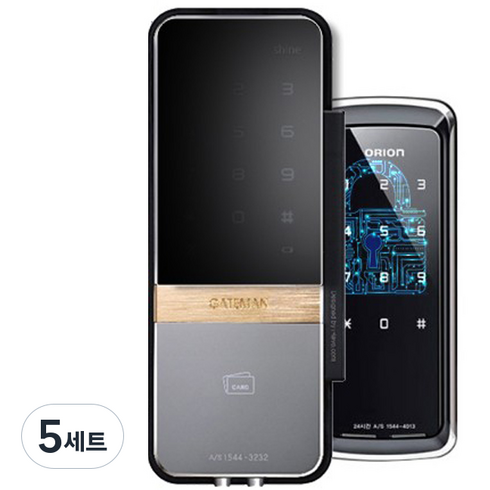 힐링쉴드 도어락 사생활 정보 보안기필름 세트, 5세트, 게이트맨 SHINE-U