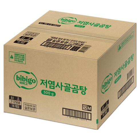 비비고 저염 사골곰탕, 500g, 18개