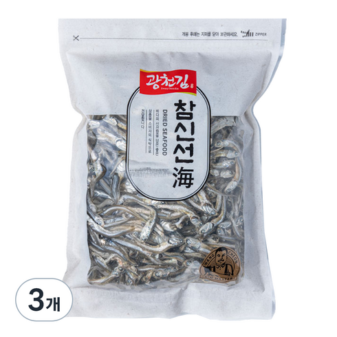 광천김 참신선해 국물용 다시 멸치, 400g, 3개