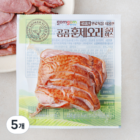 곰곰 훈제오리 슬라이스 (냉장), 150g, 5개