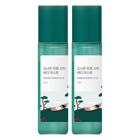 라운드랩 소나무 진정 시카 바디 미스트, 150ml, 2개