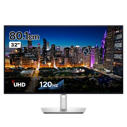 델 4K UHD IPS 피벗 120Hz 울트라샤프 모니터 Black, 80.01cm, U3225QE