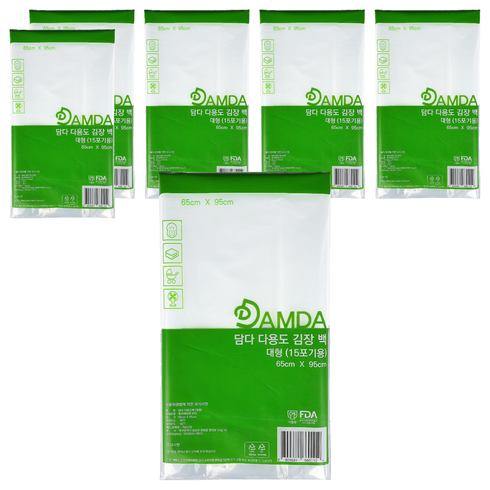 담다비닐 다용도 김장 백, 대형(약15포기), 5개입, 6개