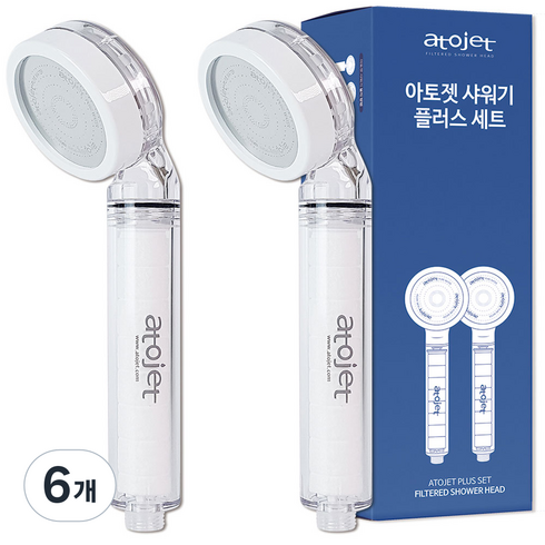 아토젯 필터 샤워기 본품 2P, 6개