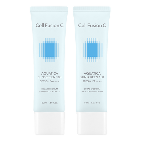 셀퓨전씨 아쿠아티카 썬스크린 100 SPF50+ PA++++, 50ml, 2개