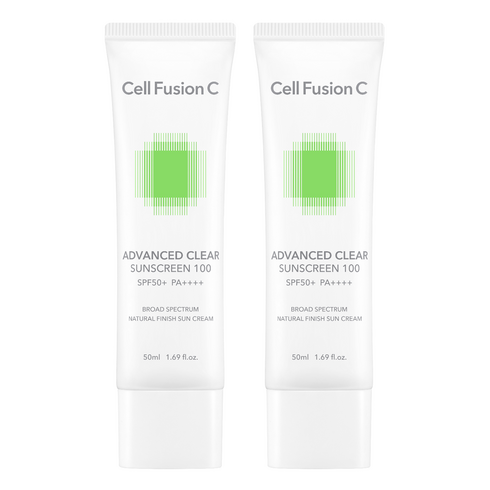 셀퓨전씨 어드밴스드 클리어 썬스크린 100 SPF50+ PA++++, 50ml, 2개