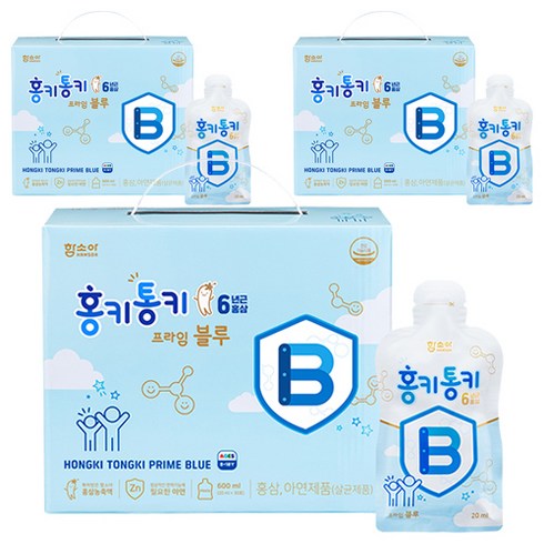 함소아 홍키통키 프라임 블루 유아홍삼, 20ml, 90개