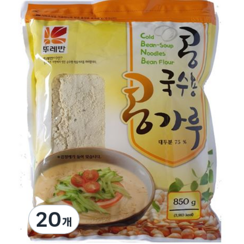 뚜레반 콩국수용 콩가루, 850g, 20개